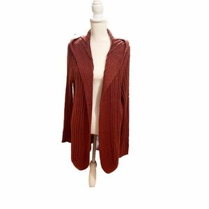 Vintage Long line hooded duster cardigan size XL